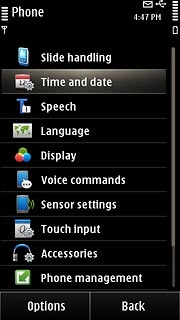 Press Time and date.