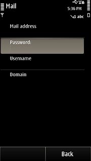 Press Password and key in your password.