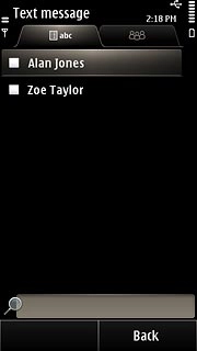 Press the required contact.