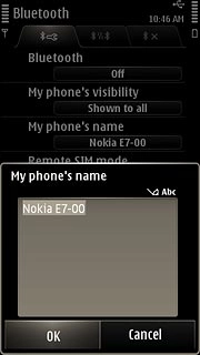 Key in the required name and press OK.