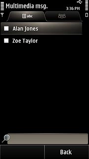 Press the required contact.