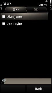 Press the required contact.