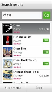 Press the required application.