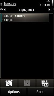 Go to the required date (see above).Press the required appointment to view the appointment details.