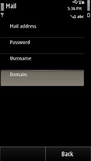 Press Domain and key in the domain name.