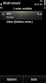 A list of Wi-Fi networks within range is displayed.Press the required Wi-Fi network.