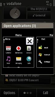 Press close in the corner of the required application to end it.