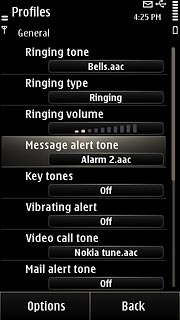 Press Message alert tone.