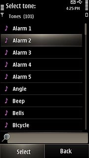 Once you've found a message tone you like, press Select.
