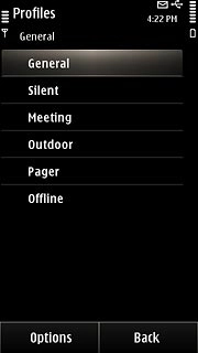 Press the active profile.