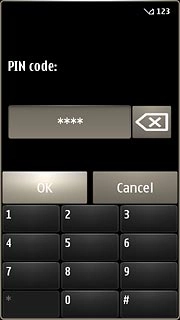 Key in your PIN and press OK.