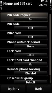 Press PIN code request.