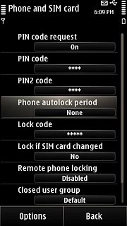 Press Phone autolock period.