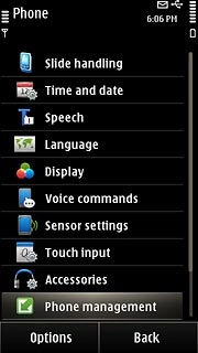 Press Phone management.