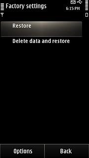 Press Restore or Delete data and restore.