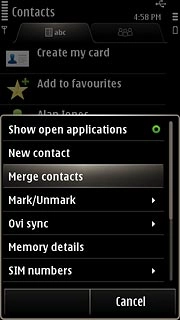 Press Merge contacts.