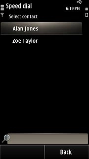 Press the required contact.