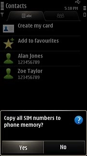 Press Yes to confirm.