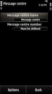 Press Message centre name.Key in Vodafone SMS