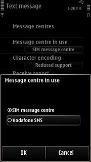 Press Vodafone SMS.