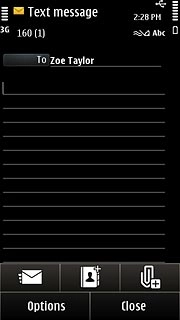 Press the text input field.Write the required text.