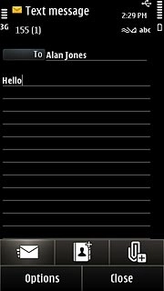 Press the send icon.
