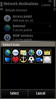 Press the required icon.