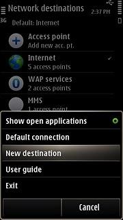 Press New destination.Key in EMAIL 