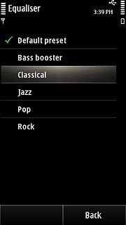 Press the required sound quality.