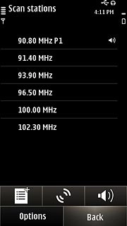 Press Back twice to return to the radio.