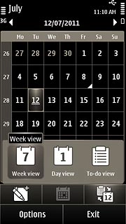 Press the required view (depending on the current setting).