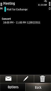 Press Back to return to the list of appointments.