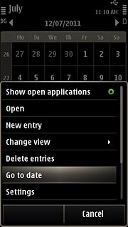 Press Go to date.Key in the required date.