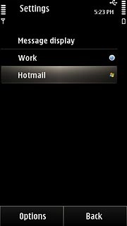 Press the required email account.