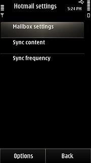 Press Mailbox settings.
