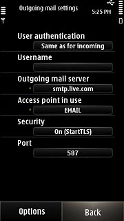 Press Back repeatedly to return to the inbox.