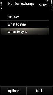 Press When to sync.