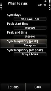 Press Sync frequency (peak).
