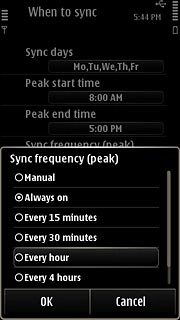 Press the required period.