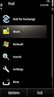 Press the required email account.