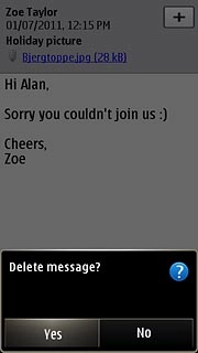 Press Yes to confirm.