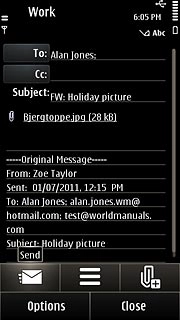 Press the send icon.