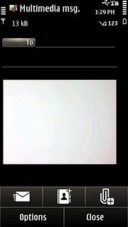 A picture message containing the picture or video clip is created.Press To.