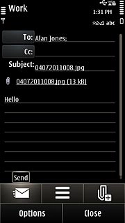 Press the send icon.