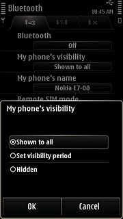 Press Shown to all, Set visibility period or Hidden.