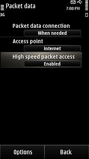 Press High speed packet access.