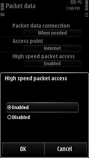 Press Enabled or Disabled.