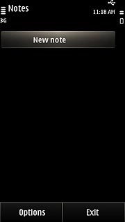 Press New note.Write the text for the note.