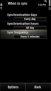Press Sync frequency.