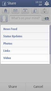 Press the required setting.